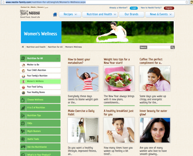 Nestle Womens Wellness Articles