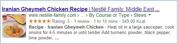 Google Recipe SERPs