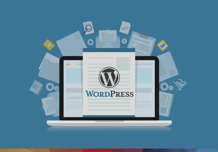 A visual representation of WordPress, the leading content management system, showcasing its web design capabilities